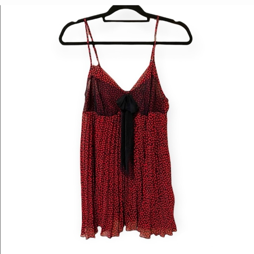 Passion Forever Black and Red Heart Babydoll Dress Lingerie Sz M